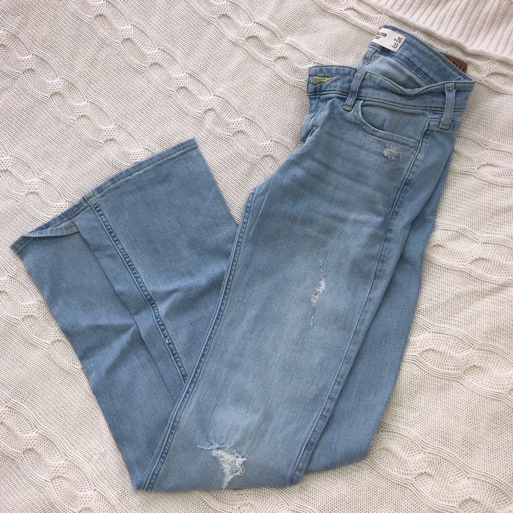 Hollister Destroyed Bootcut Jeans